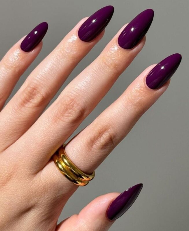 Deep Purple Nails