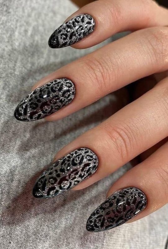 Glitter Base With Cheetah Layer