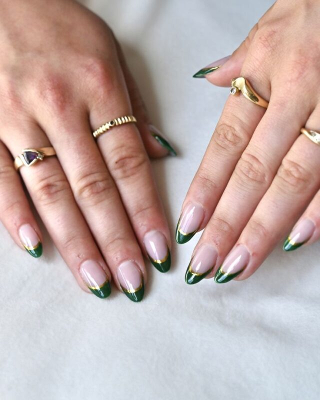 Golden-Edged French Green