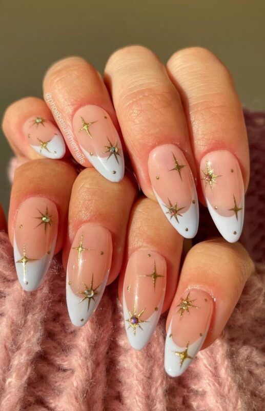 Golden Star French nails