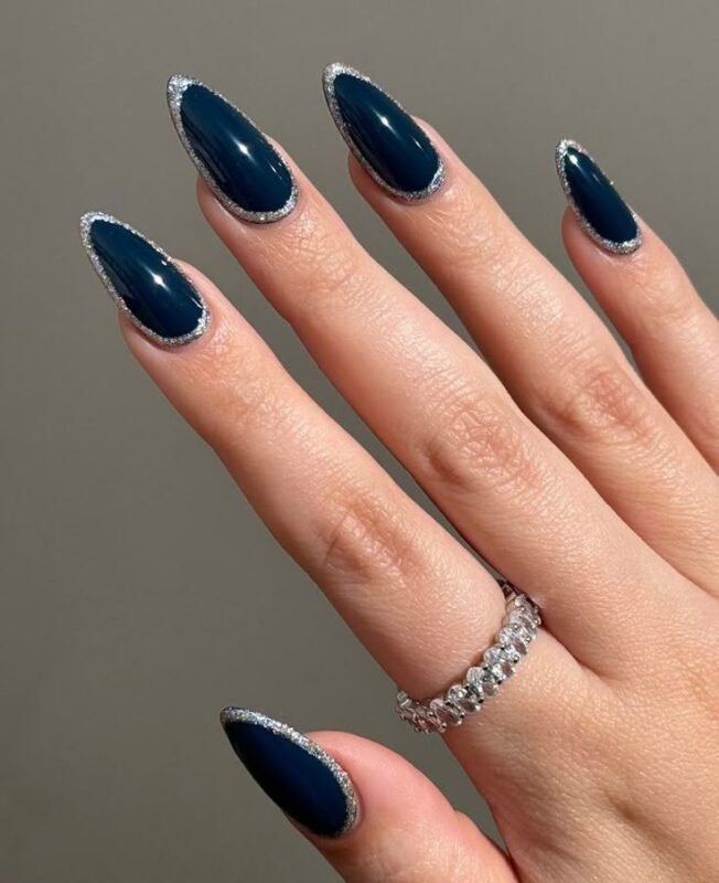 Midnight Blue Nails
