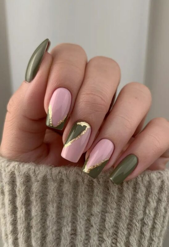 sage green nails