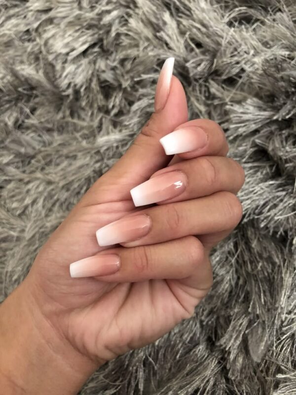 Neutral Ombre Fade nails