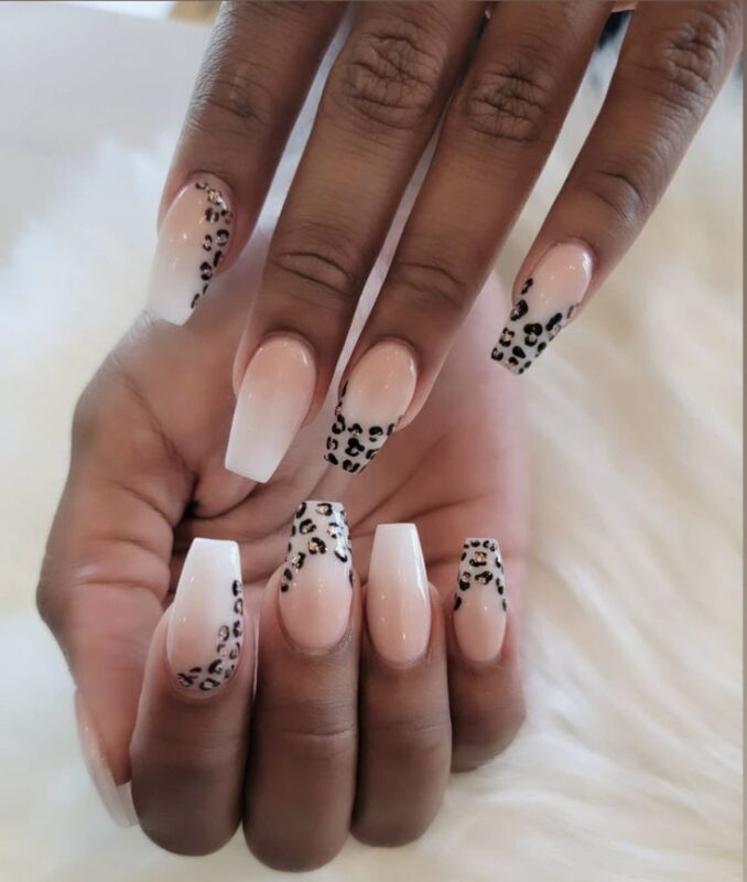 Ombre Fade With Cheetah Spots
