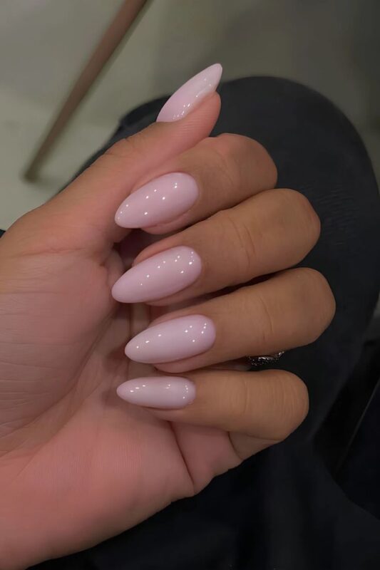 Pink Polished Nails