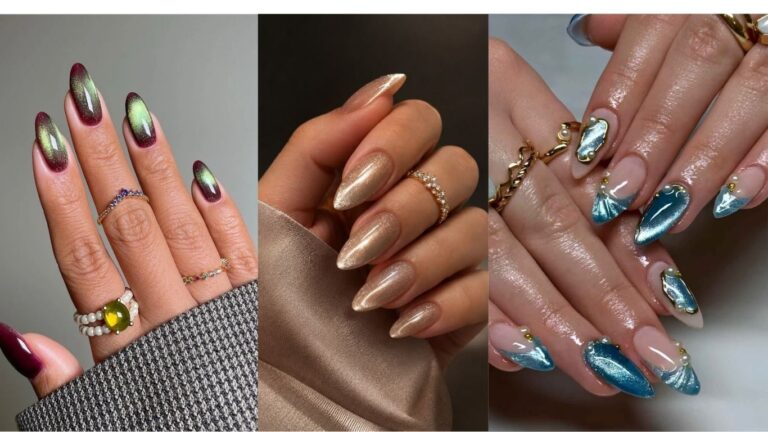 cat eye nails for fall and winter