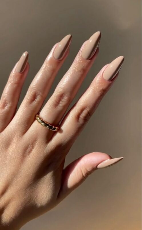 Soft Beige Nails for winter