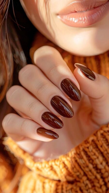 Espresso brown nails