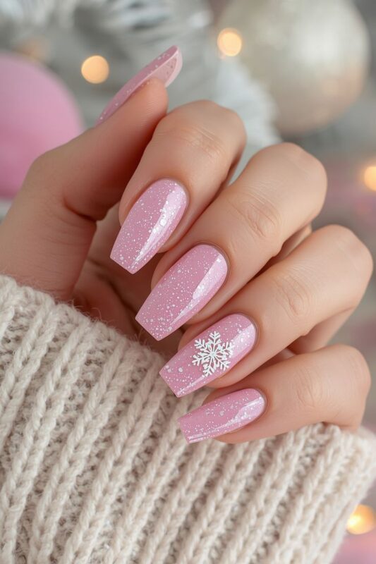 Frosty Lilac Nails