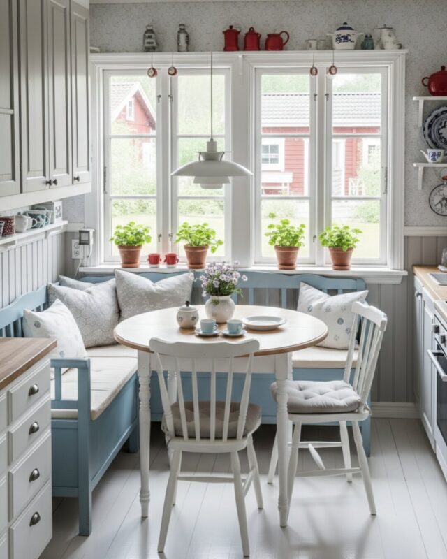 A Cozy Corner of Nordic Delight in the Kitchen