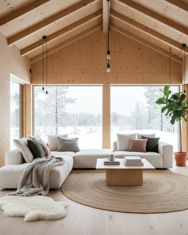Scandi Dreamscape Where Plywood Meets Plush
