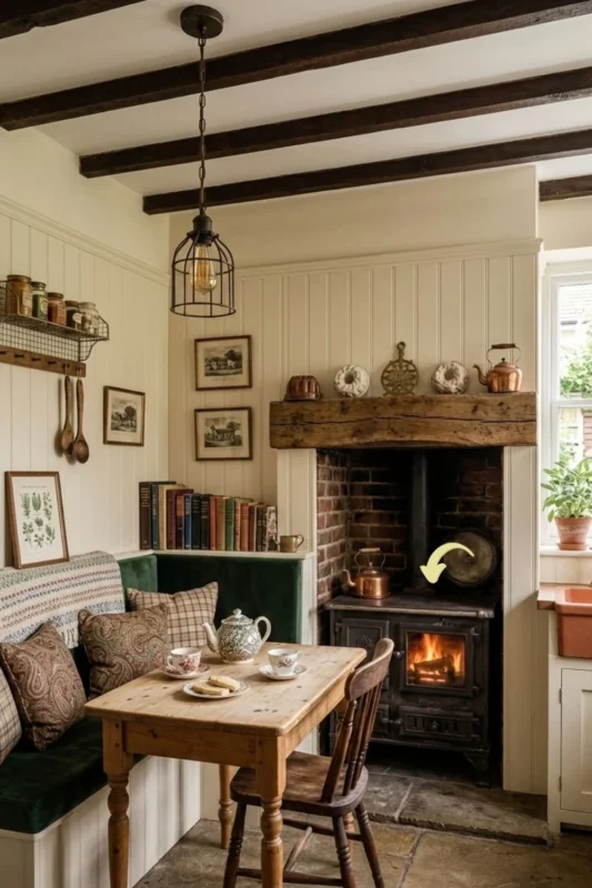 Fireside Kitchen Nook with Heritage Character