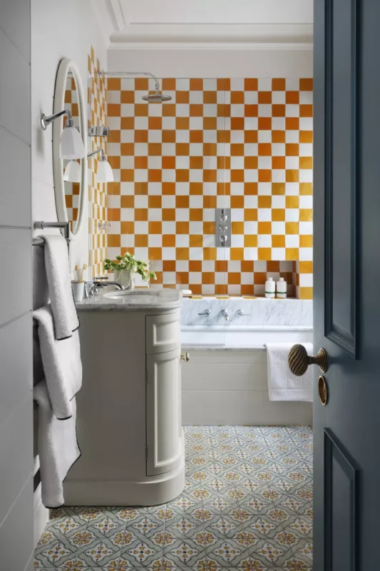 Colorful Checkerboard Tiles