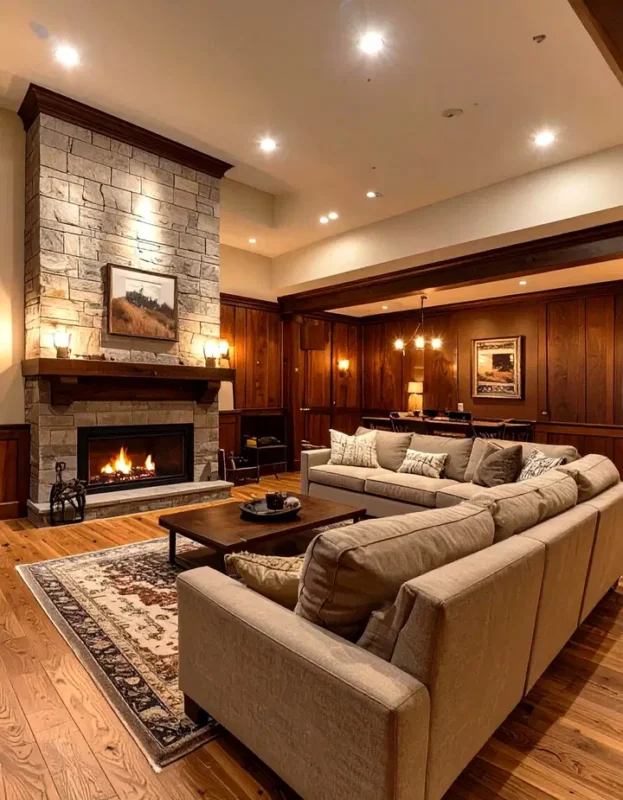 Craftsman-Inspired Basement