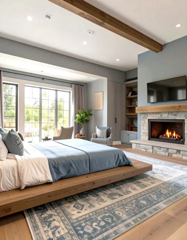 Wood-Clad Craftsman Home Library