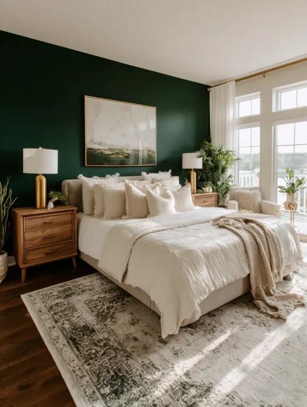 Emerald Green Accent Wall 