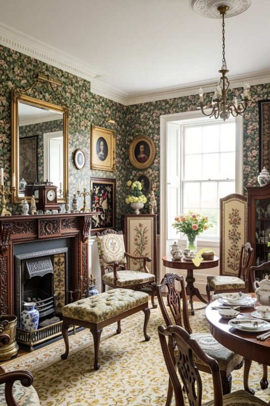 Floral Walls with Heirloom Accents