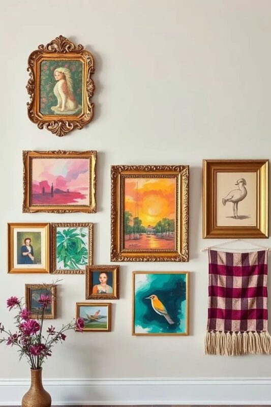 Gold Gallery Wall