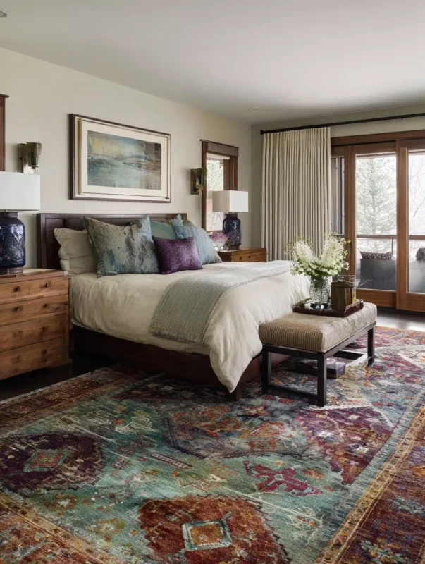 Jewel-Toned Area Rug 