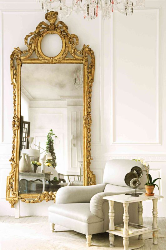 Large gilded mirrors