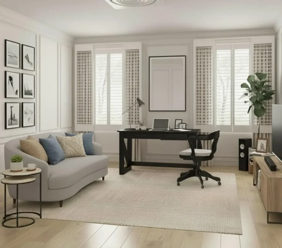 Position the Desk Between Two Windows