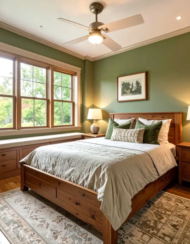 Restful Bedroom steeped in Craftsman comfort