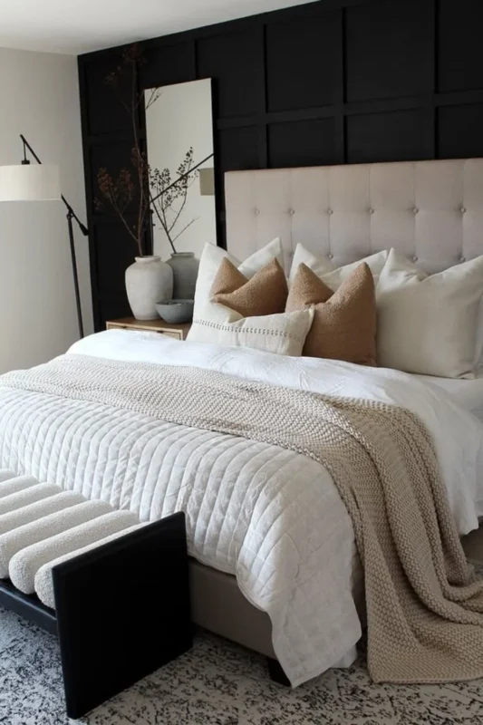 soft contrast accent wall 