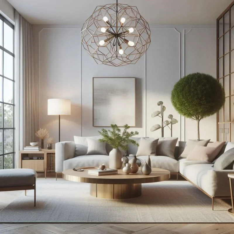 Distinctive lighting living room