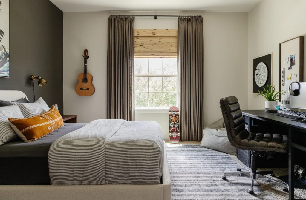 Use Drapes and a Rug 