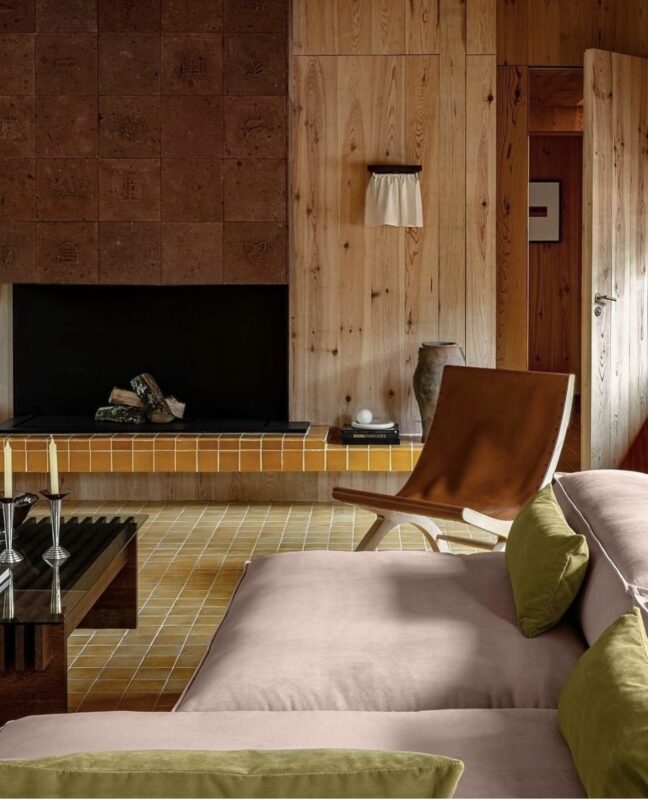 Vintage Tile Fireplace Feature