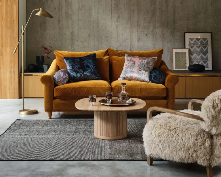 orange couch living room ideas