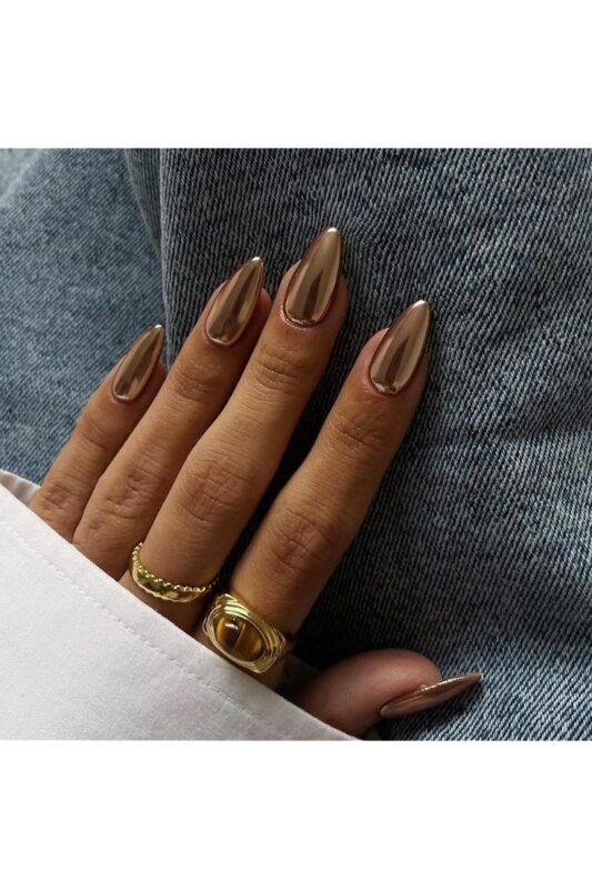Bronze Metallic Nails