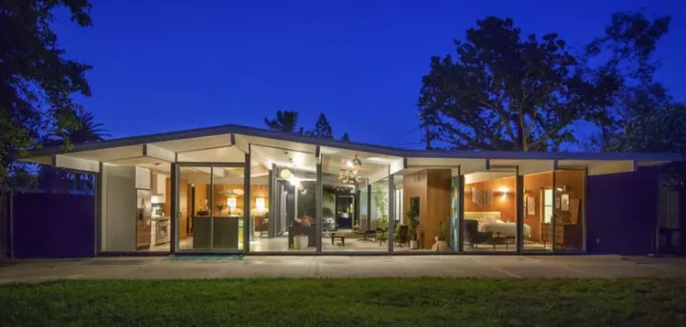 A glass-heavy exterior