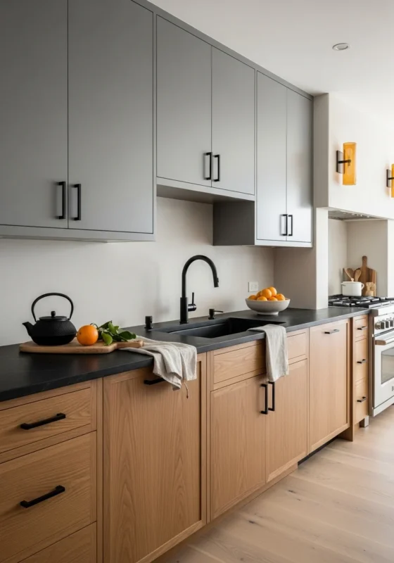 Graphite Upper + Warm Maple Lower