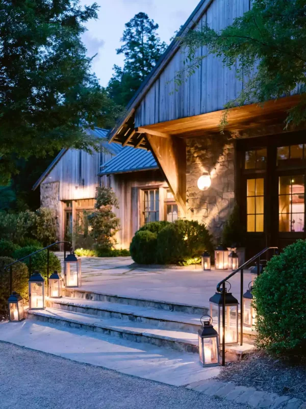 Lanterns Leading Up Stairs