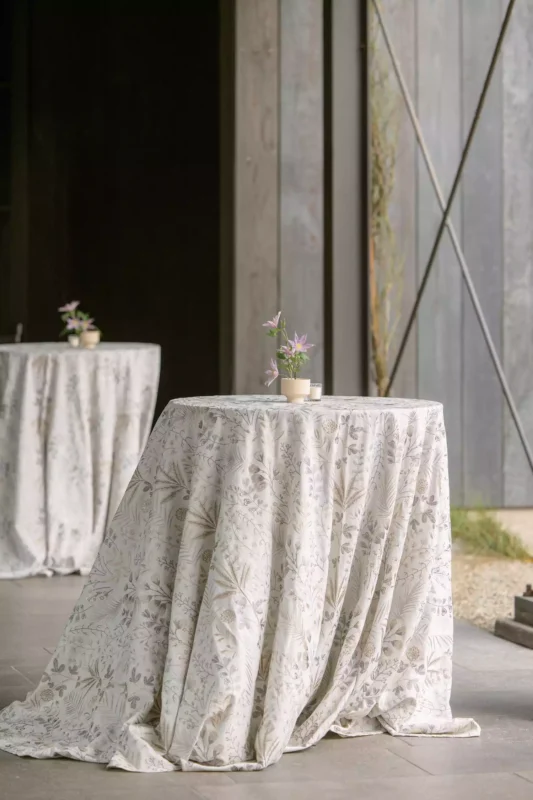 Neutral-Toned Patterned Tablecloths