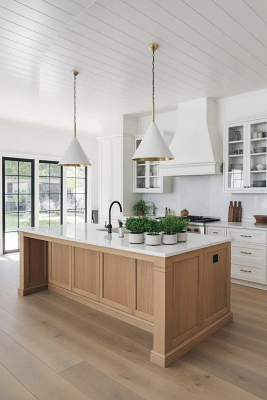 Oak Island + White Cabinets