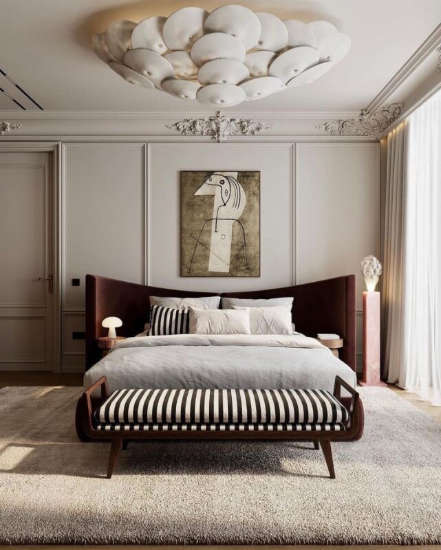 Sculptural Disc Ceiling Fixture