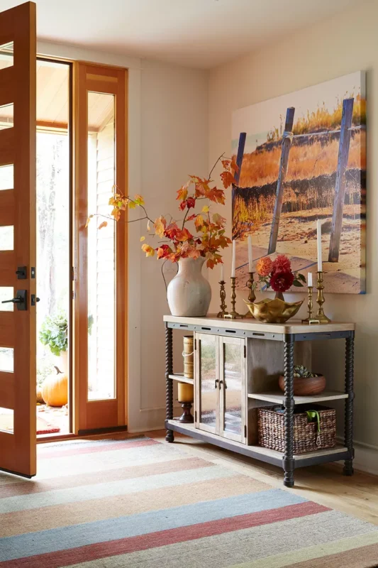 Seasonal Entryway Table Décor