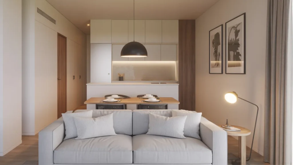 Dining Table Behind the Sofa