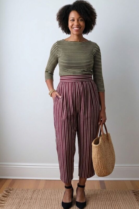 outfit with vertical layers