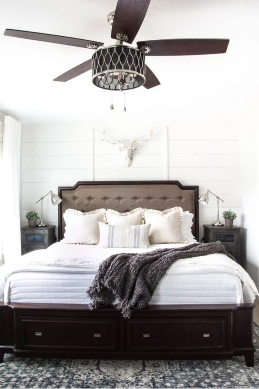 Alabaster in bedroom