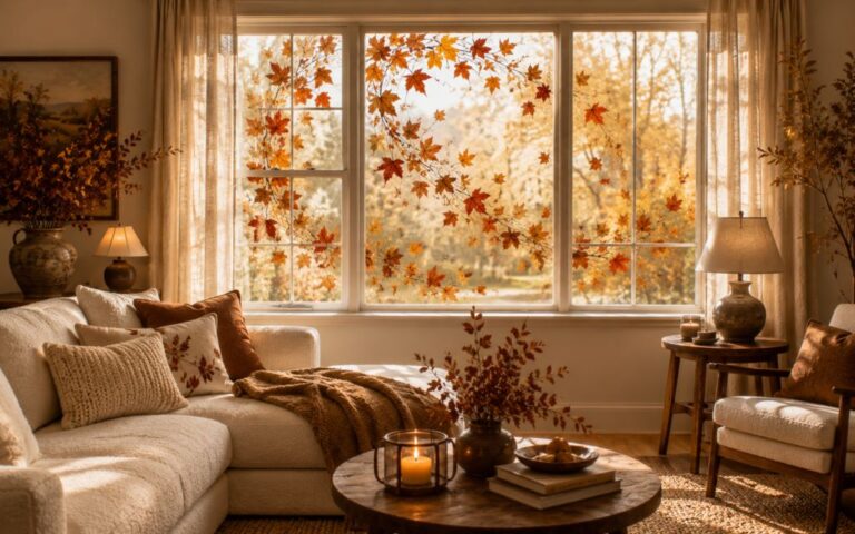 Window painted for fall