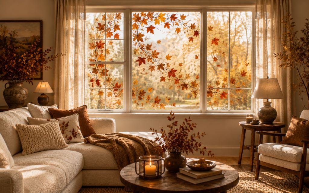 Window painted for fall