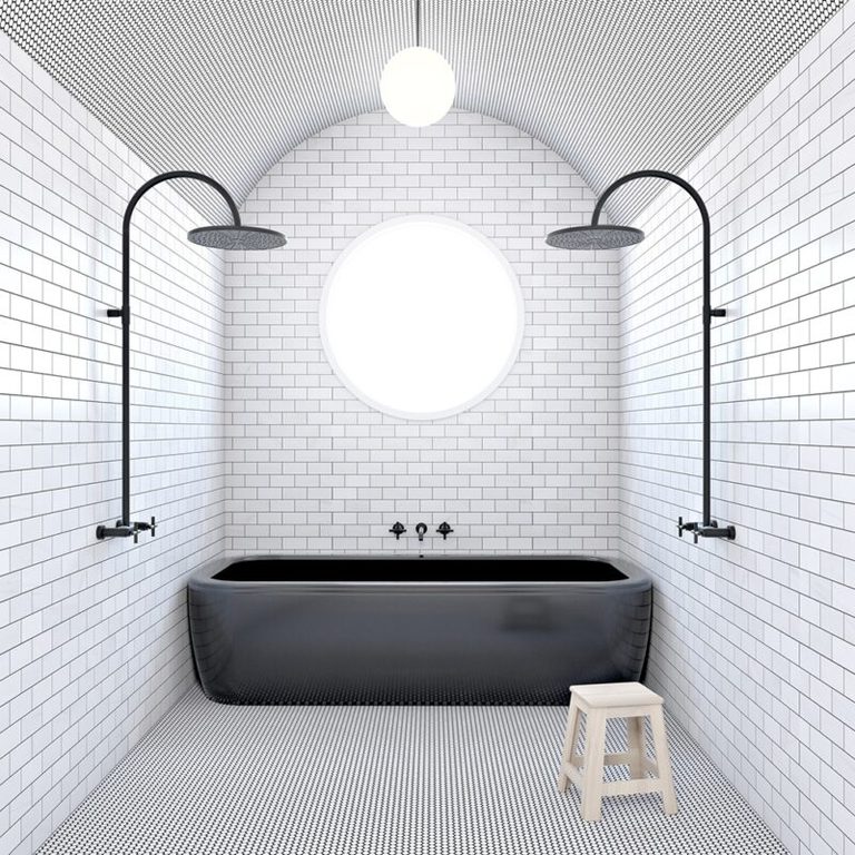 Walk-in Shower With Wall No Door Design