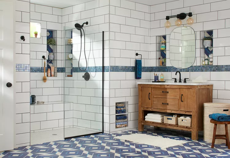 bathroom tile combo