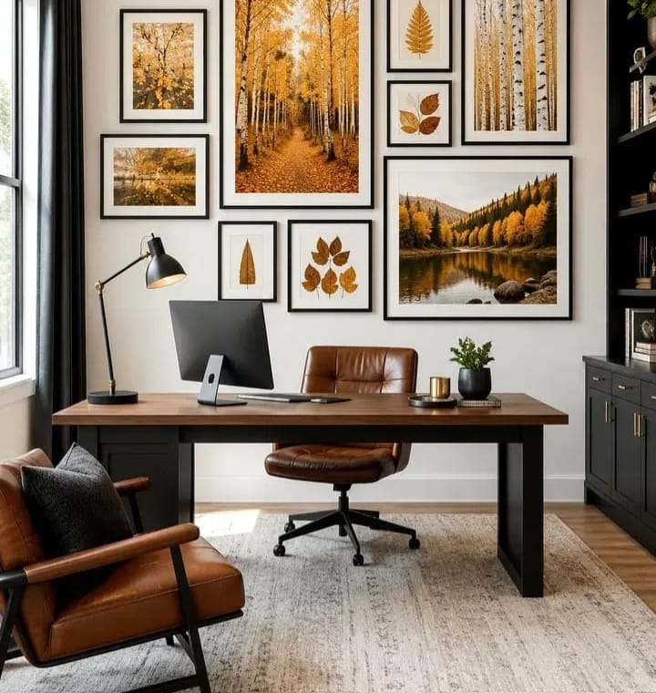 fall home office decorations
