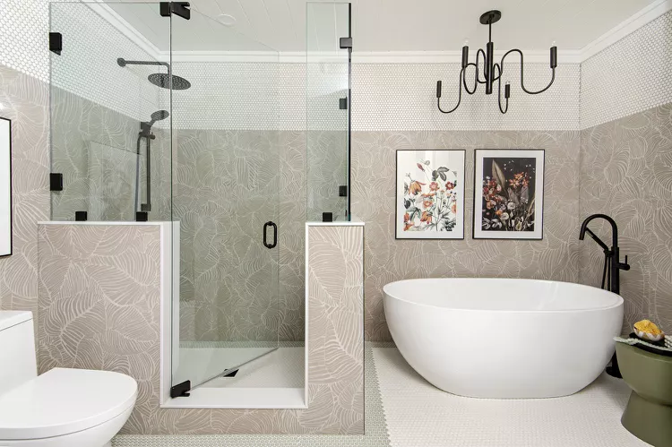 half wall shower