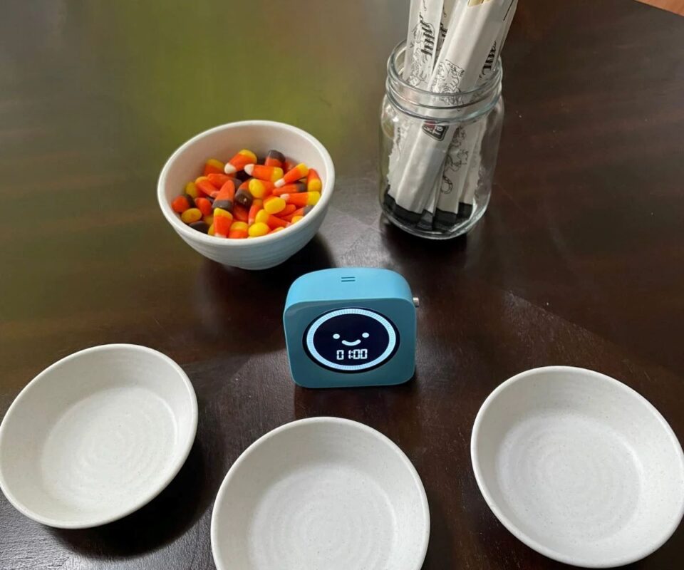 Candy Corn Chopsticks game for school kids