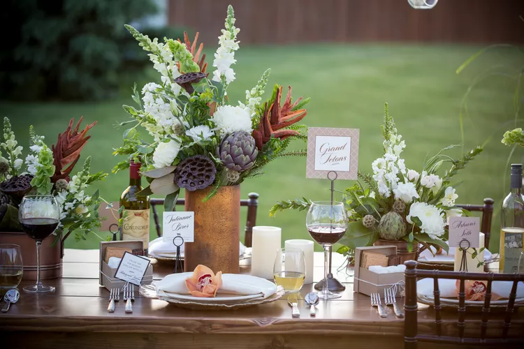 Thanksgiving table party decorated